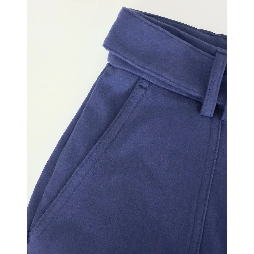 Express Women's Wide Leg Cargo Pants in Navy Blue